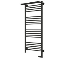 Полотенцесушитель электрический 1200х500 темный титан муар МЭМ правый Сунержа Богема с полкой 2.0 15-5207-1250