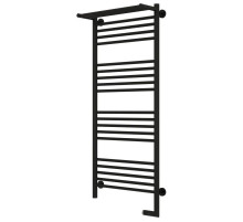 Полотенцесушитель электрический 1200х500 черный матовый МЭМ правый Сунержа Богема с полкой 2.0 31-5207-1250