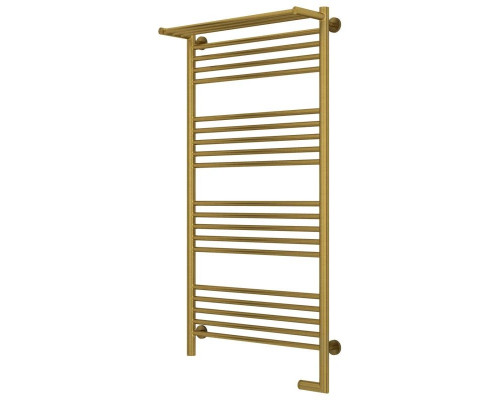 Приобрести Полотенцесушитель электрический 1200х600 состаренная латунь МЭМ правый Сунержа Богема с полкой 2.0 051-5207-1260 в магазине сантехники Santeh-Crystal.ru