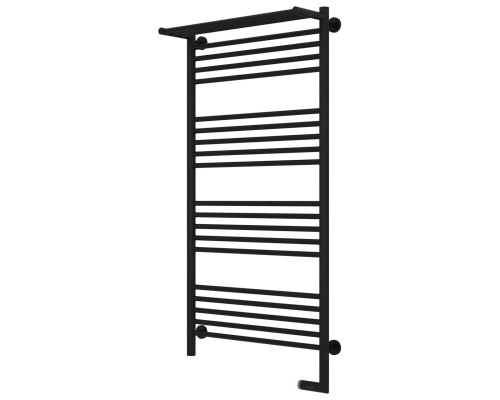 Приобрести Полотенцесушитель электрический 1200х600 черный матовый МЭМ правый Сунержа Богема с полкой 2.0 31-5207-1260 в магазине сантехники Santeh-Crystal.ru