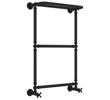 Полотенцесушитель водяной 860х500 черный матовый Сунержа Ренессанс 1386 31-0281-8650