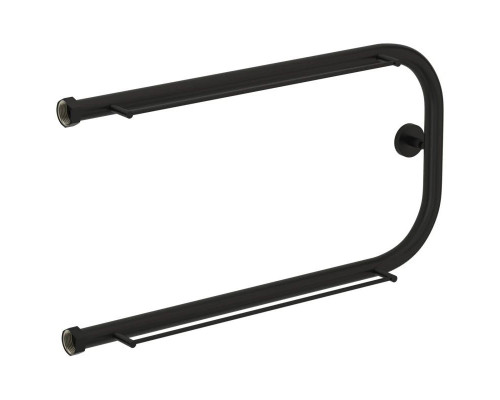 Приобрести Полотенцесушитель водяной 320х650 черный матовый Сунержа П-образный +2 полки 31-4004-3265 в магазине сантехники Santeh-Crystal.ru
