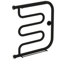 Полотенцесушитель водяной 500х500 черный матовый Сунержа Лира +2 полки 31-4012-5050