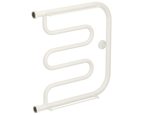 Купить Полотенцесушитель водяной 500х500 белый матовый Сунержа Лира +2 полки 30-4012-5050 в магазине сантехники Santeh-Crystal.ru