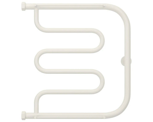 Купить Полотенцесушитель водяной 500х500 белый матовый Сунержа Лира +2 полки 30-4012-5050 в магазине сантехники Santeh-Crystal.ru