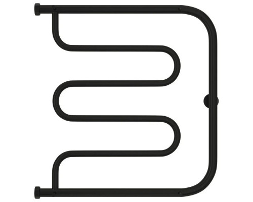 Заказать Полотенцесушитель водяной 600х600 черный матовый Сунержа Лира +2 полки 31-4012-6060 в магазине сантехники Santeh-Crystal.ru