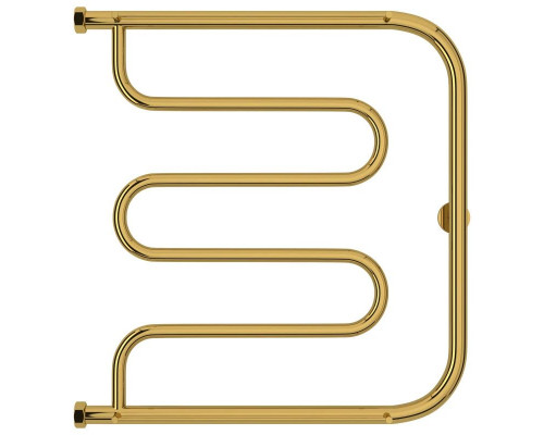 Купить Полотенцесушитель водяной 600х600 золотой Сунержа Лира +2 полки 03-4012-6060 в магазине сантехники Santeh-Crystal.ru