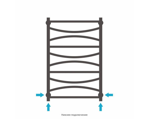 Купить Полотенцесушитель водяной 800х500 белый матовый Сунержа Ажур 30-0255-8050 в магазине сантехники Santeh-Crystal.ru
