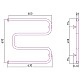 Заказать Полотенцесушитель водяной 600х600 Сунержа Ш-образный 00-0014-6060 в магазине сантехники Santeh-Crystal.ru