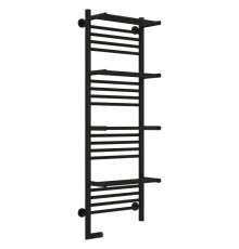 Полотенцесушитель электрический 1200х400 черный матовый МЭМ левый Сунержа Богема с полкой 2.0 31-5208-1240