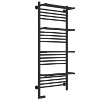 Полотенцесушитель электрический 1200х500 темный титан муар МЭМ левый Сунержа Богема с полкой 2.0 15-5208-1250