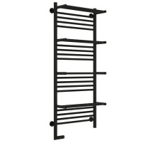 Полотенцесушитель электрический 1200х500 черный матовый МЭМ левый Сунержа Богема с полкой 2.0 31-5208-1250