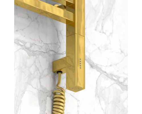 Приобрести Полотенцесушитель электрический 500х500 золотой МЭМ левый Сунержа Модус 3.0 03-5700-5050 в магазине сантехники Santeh-Crystal.ru