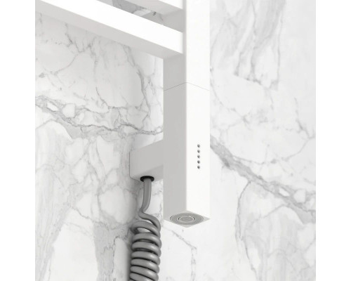 Приобрести Полотенцесушитель электрический 600х500 белый матовый МЭМ левый Сунержа Модус 3.0 30-5700-6050 в магазине сантехники Santeh-Crystal.ru