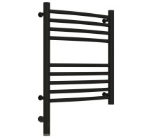 Полотенцесушитель электрический 500х400 черный матовый МЭМ левый, перемычка выгнутая Сунержа Богема 3.0 31-5802-5040