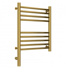 Полотенцесушитель электрический 500х400 золотой МЭМ левый, перемычка прямая Сунержа Богема 3.0 03-5804-5040