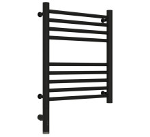 Полотенцесушитель электрический 500х400 черный матовый МЭМ левый, перемычка прямая Сунержа Богема 3.0 31-5804-5040