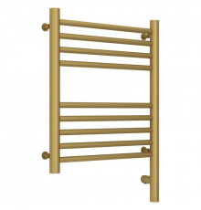 Полотенцесушитель электрический 500х400 золотой матовый МЭМ правый, перемычка прямая Сунержа Богема 3.0 032-5805-5040