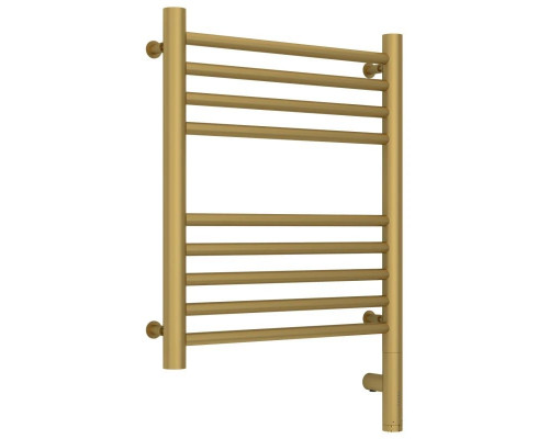 Приобрести Полотенцесушитель электрический 500х400 золотой матовый МЭМ правый, перемычка прямая Сунержа Богема 3.0 032-5805-5040 в магазине сантехники Santeh-Crystal.ru