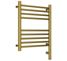 Полотенцесушитель электрический 500х400 состаренная латунь МЭМ правый, перемычка прямая Сунержа Богема 3.0 051-5805-5040