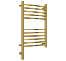 Полотенцесушитель электрический 600х400 золотой МЭМ левый, перемычка выгнутая Сунержа Богема 3.0 03-5802-6040