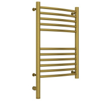 Полотенцесушитель электрический 600х400 состаренная латунь МЭМ левый, перемычка выгнутая Сунержа Богема 3.0 051-5802-6040