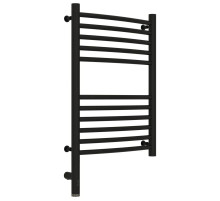 Полотенцесушитель электрический 600х400 черный матовый МЭМ левый, перемычка выгнутая Сунержа Богема 3.0 31-5802-6040