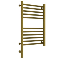 Полотенцесушитель электрический 600х400 состаренная бронза МЭМ левый, перемычка прямая Сунержа Богема 3.0 05-5804-6040