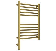 Полотенцесушитель электрический 600х400 состаренная латунь МЭМ левый, перемычка прямая Сунержа Богема 3.0 051-5804-6040