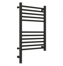 Полотенцесушитель электрический 600х400 темный титан муар МЭМ левый, перемычка прямая Сунержа Богема 3.0 15-5804-6040