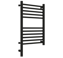 Полотенцесушитель электрический 600х400 черный матовый МЭМ левый, перемычка прямая Сунержа Богема 3.0 31-5804-6040