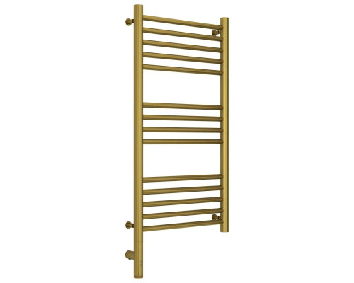 Купить Полотенцесушитель электрический 800х400 состаренная латунь МЭМ левый, перемычка прямая Сунержа Богема 3.0 051-5804-8040 в магазине сантехники Santeh-Crystal.ru