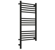 Полотенцесушитель электрический 800х400 черный матовый МЭМ левый, перемычка прямая Сунержа Богема 3.0 31-5804-8040