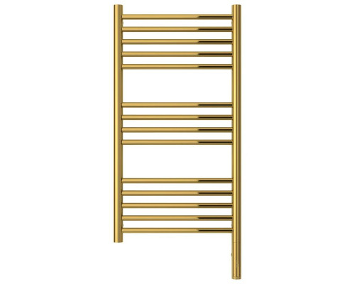 Заказать Полотенцесушитель электрический 800х400 золотой МЭМ правый, перемычка прямая Сунержа Богема 3.0 03-5805-8040 в магазине сантехники Santeh-Crystal.ru