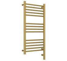 Полотенцесушитель электрический 800х400 золотой матовый МЭМ правый, перемычка прямая Сунержа Богема 3.0 032-5805-8040