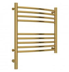 Полотенцесушитель электрический 500х500 золотой МЭМ левый, перемычка выгнутая Сунержа Богема 3.0 03-5802-5050