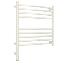 Полотенцесушитель электрический 500х500 белый глянец МЭМ левый, перемычка выгнутая Сунержа Богема 3.0 12-5802-5050