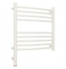 Полотенцесушитель электрический 500х500 белый матовый МЭМ левый, перемычка выгнутая Сунержа Богема 3.0 30-5802-5050