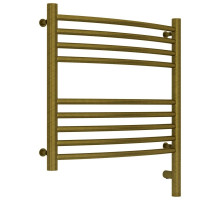 Полотенцесушитель электрический 500х500 состаренная бронза МЭМ правый, перемычка выгнутая Сунержа Богема 3.0 05-5803-5050