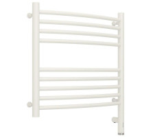 Полотенцесушитель электрический 500х500 белый матовый МЭМ правый, перемычка выгнутая Сунержа Богема 3.0 30-5803-5050
