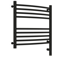 Полотенцесушитель электрический 500х500 черный матовый МЭМ правый, перемычка выгнутая Сунержа Богема 3.0 31-5803-5050
