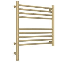 Полотенцесушитель электрический 500х500 шампань матовая МЭМ левый, перемычка прямая Сунержа Богема 3.0 022-5804-5050