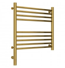 Полотенцесушитель электрический 500х500 золотой МЭМ левый, перемычка прямая Сунержа Богема 3.0 03-5804-5050