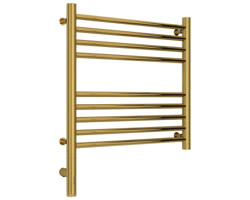 Заказать Полотенцесушитель электрический 500х500 золотой МЭМ левый, перемычка прямая Сунержа Богема 3.0 03-5804-5050 в магазине сантехники Santeh-Crystal.ru