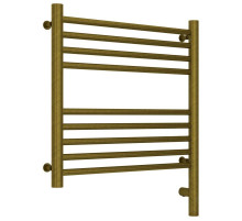 Полотенцесушитель электрический 500х500 состаренная бронза МЭМ правый, перемычка прямая Сунержа Богема 3.0 05-5805-5050