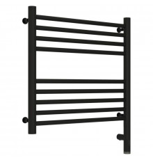 Полотенцесушитель электрический 500х500 черный матовый МЭМ правый, перемычка прямая Сунержа Богема 3.0 31-5805-5050