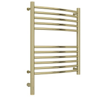 Полотенцесушитель электрический 600х500 шампань МЭМ левый, перемычка выгнутая Сунержа Богема 3.0 020-5802-6050