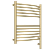 Полотенцесушитель электрический 600х500 шампань матовая МЭМ правый, перемычка выгнутая Сунержа Богема 3.0 022-5803-6050