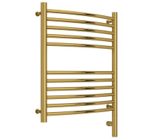 Полотенцесушитель электрический 600х500 золотой МЭМ правый, перемычка выгнутая Сунержа Богема 3.0 03-5803-6050