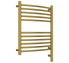 Полотенцесушитель электрический 600х500 состаренная латунь МЭМ правый, перемычка выгнутая Сунержа Богема 3.0 051-5803-6050